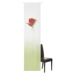 Expo Ambiente II Flächenvorhang ROSE Weiß/Rot, 100 % Polyester