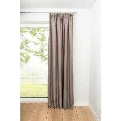 Schlaufenschal Leinen-Look B X H: 135 X 245 Cm, 100 % Polyester, Taupe