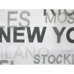 Elbersdrucke Bistrogardine City 140 X 45 Cm, 100 % Polyester, Grafisch, Weiß/Grau -Innendekorationen 12 165