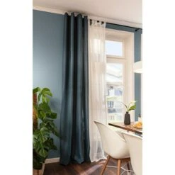 Elbersdrucke Ösenschal Lino Petrol, 140 X 255 Cm, 100 % Polyester 9 Elbersdrucke Ösenschal Lino Petrol, 140 X 255 Cm, 100 % Polyester -Innendekorationen 12 177