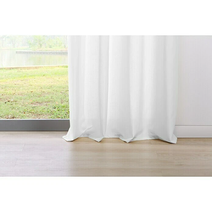 Ösenschal Mood B X H: 135 X 245 Cm, 100 % Polyester, Weiß 5 Ösenschal Mood B X H: 135 X 245 Cm, 100 % Polyester, Weiß – Bild 3