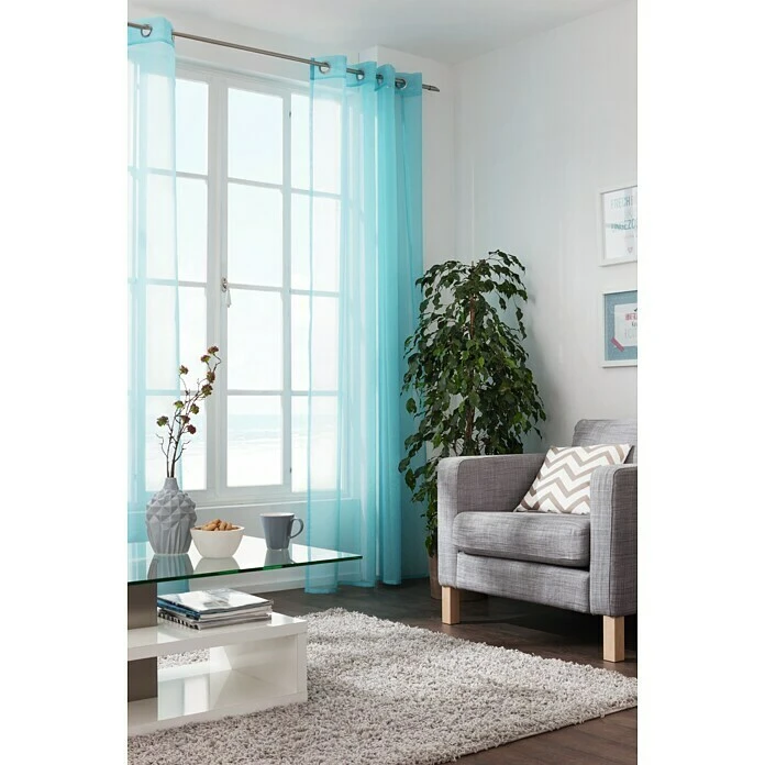 Expo Ambiente Ösenschal Mia 135 X 245 Cm, 100 % Polyester, Blau 4 Expo Ambiente Ösenschal Mia 135 X 245 Cm, 100 % Polyester, Blau – Bild 2