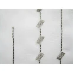 Elbersdrucke Bistrogardine Helio 140 X 48 Cm, 100 % Polyester, Bestickt, Weiß/Grau -Innendekorationen 12 197