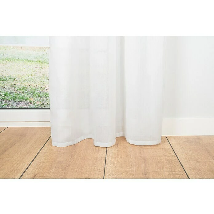 Ösenschal Breeze B X H: 135 X 300 Cm, 100 % Polyester, Weiß 4 Ösenschal Breeze B X H: 135 X 300 Cm, 100 % Polyester, Weiß – Bild 2