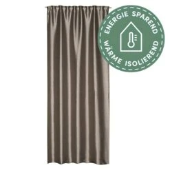 Elbersdrucke Verdunkelungsvorhang Deep Shade 140 X 255 Cm, 100 % Polyester, Taupe