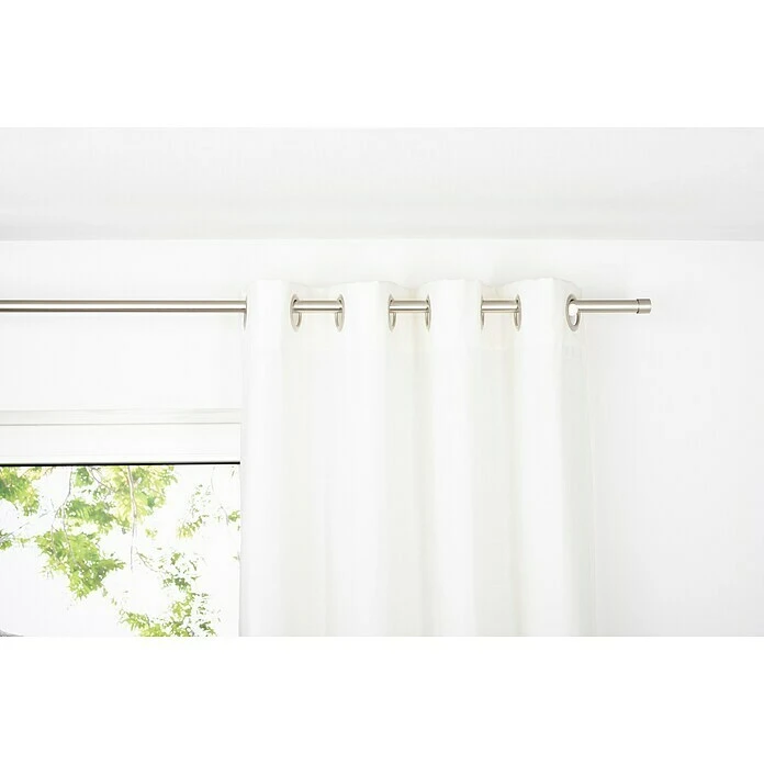 Ösenschal Leinen-Look B X H: 135 X 245 Cm, 100 % Polyester, Weiß 4 Ösenschal Leinen-Look B X H: 135 X 245 Cm, 100 % Polyester, Weiß – Bild 2