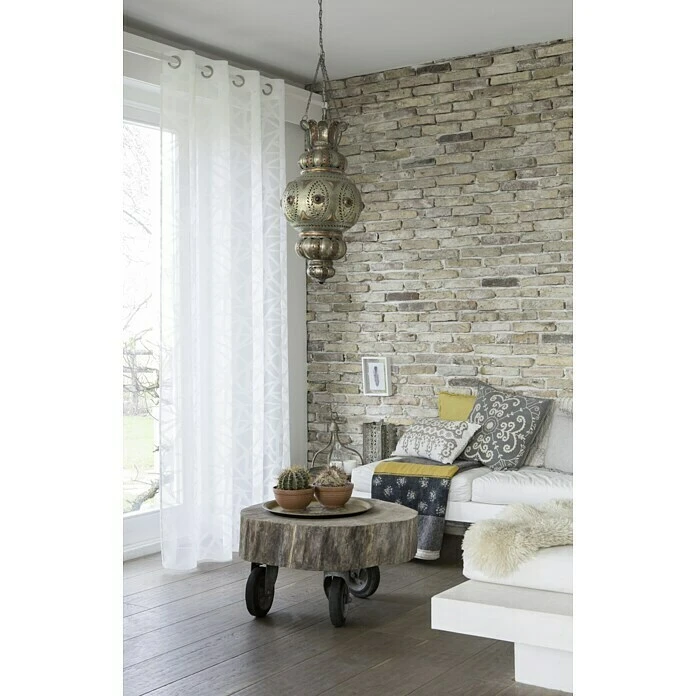 Rasch Home Ösenschal Zig Zag 140 X 255 Cm, 100 % Polyester, Offwhite 4 Rasch Home Ösenschal Zig Zag 140 X 255 Cm, 100 % Polyester, Offwhite – Bild 2