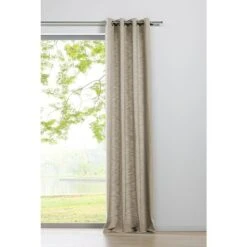 Ösenschal Leinen-Look B X H: 135 X 300 Cm, 100 % Polyester, Beige