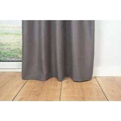 Ösenschal Leinen-Look B X H: 135 X 245 Cm, 100 % Polyester, Grau -Innendekorationen 12 334