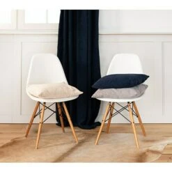 Elbersdrucke Schlaufenbandschal Cord Blau, 100% Polyester -Innendekorationen 12 339