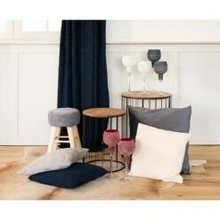 Elbersdrucke Schlaufenbandschal Cord Blau, 100% Polyester -Innendekorationen 12 340