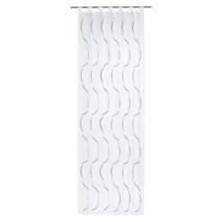 Elbersdrucke Schlaufenschal Serpentine Weiß/Anthrazit, B X H: 140 X 255 Cm, 100 % Polyester