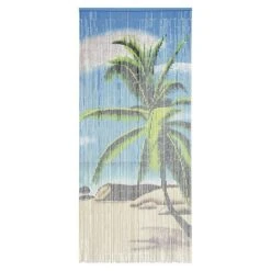 Conacord Perlenvorhang Paradise Bunt, 90 X 200 Cm, Bambusstäbchen