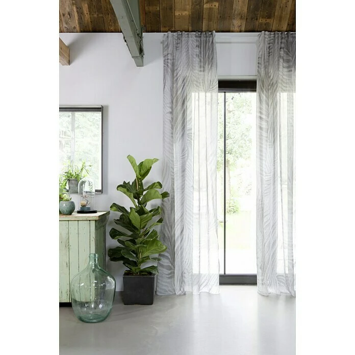 Rasch Home Schlaufenbandschal Tahiti 140 X 255 Cm, 100 % Polyester, Grau/Grün 4 Rasch Home Schlaufenbandschal Tahiti 140 X 255 Cm, 100 % Polyester, Grau/Grün – Bild 2