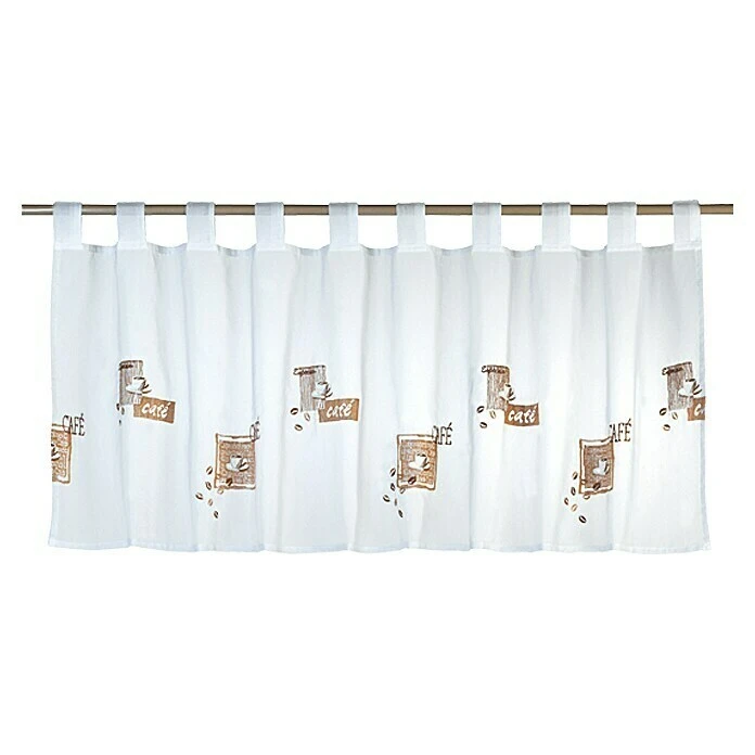 Elbersdrucke Cafehaus-Gardine Café 140 X 48 Cm, 100 % Polyester, Braun/Weiß 3 Elbersdrucke Cafehaus-Gardine Café 140 X 48 Cm, 100 % Polyester, Braun/Weiß