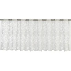 Elbersdrucke Bistrogardine Duchesse 160 X 45 Cm, 100 % Polyester, Floral, Weiß