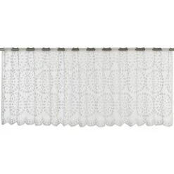 Elbersdrucke Bistrogardine Circolo B X H: 160 X 45, 100 % Polyester, Grafisch, Weiß