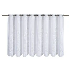 Elbersdrucke Cafehaus-Gardine B X H: 160 X 60 Cm, Weiß, Floral, 100 % Polyester