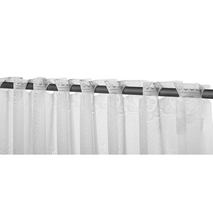 Elbersdrucke Cafehaus-Gardine B X H: 160 X 60 Cm, Weiß, Floral, 100 % Polyester 4 Elbersdrucke Cafehaus-Gardine B X H: 160 X 60 Cm, Weiß, Floral, 100 % Polyester – Bild 2