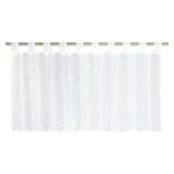 Elbersdrucke Bistrogardine Crossover 140 X 48 Cm, 100 % Polyester, Weiß