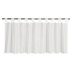 Elbersdrucke Bistrogardine Effecto Weiß, 140 X 48 Cm, 100 % Polyester