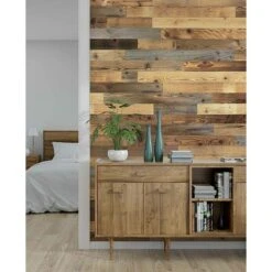 Wodewa Echtholzriemchen 1000 Original Altholz 1.000 X 100 Mm, Stärke: 7 Mm - 8 Mm, Selbstklebend -Innendekorationen 12 610