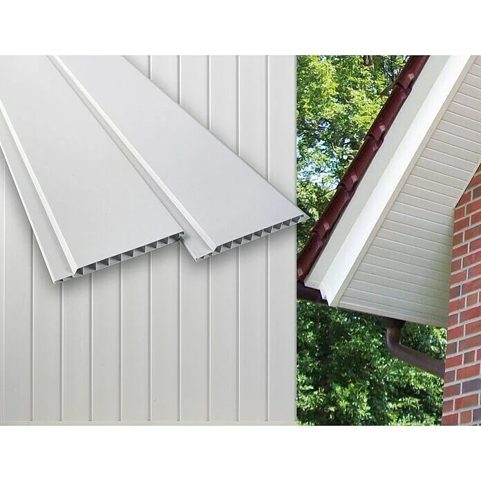 BaukulitVox Basic-Line Verkleidungspaneel B10 Weiß, 3.000 X 108 X 8 Mm 6 BaukulitVox Basic-Line Verkleidungspaneel B10 Weiß, 3.000 X 108 X 8 Mm – Bild 4