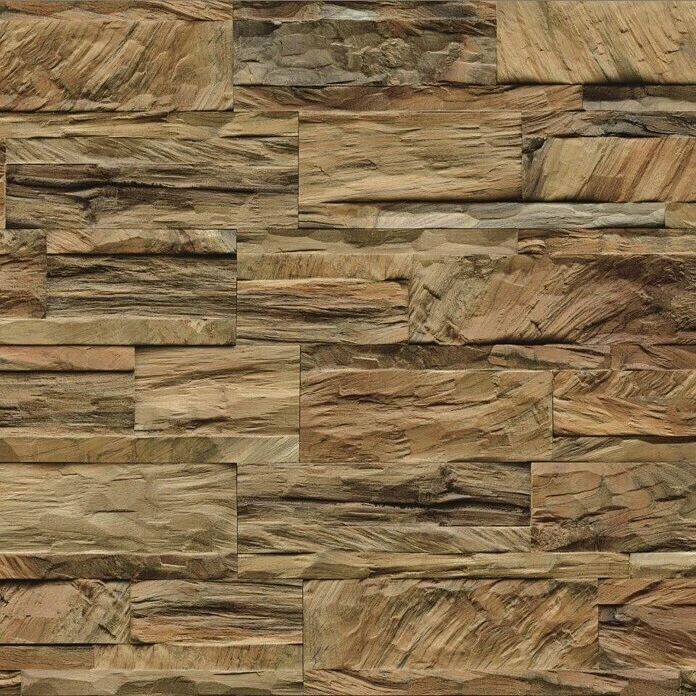 Indo Holzpaneel 3D Wall Diamondwood Nature Teak, 555 X 180 X 10 Mm, 10 Paneele 4 Indo Holzpaneel 3D Wall Diamondwood Nature Teak, 555 X 180 X 10 Mm, 10 Paneele – Bild 2
