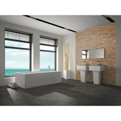 Indo Holzpaneel 3D Wall Beachwood Nature Hevea, 610 X 150 X 10 Mm, 10 Paneele -Innendekorationen 12 734