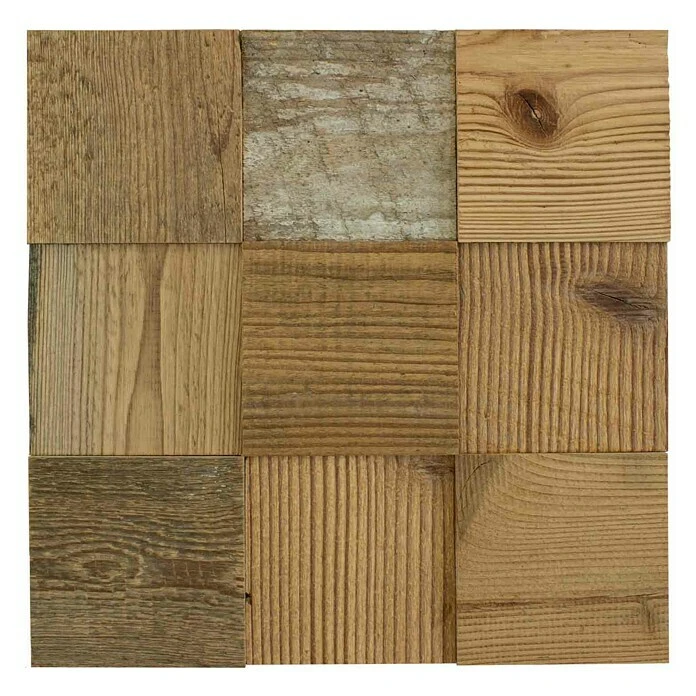 Wodewa Holzmosaik 100 Original Altholz 300 X 300 Mm, Stärke: 3 Mm - 6 Mm, 1 Matte 3 Wodewa Holzmosaik 100 Original Altholz 300 X 300 Mm, Stärke: 3 Mm - 6 Mm, 1 Matte