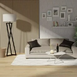 FibroTech Akustikpaneel Basic Ash, 2.440 X 605 X 22 Mm, 1 Paneel -Innendekorationen 12 813