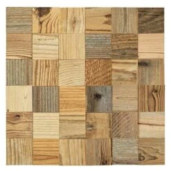 Wodewa Holzmosaik 50 Original Altholz 300 X 300 Mm, Stärke: 5 Mm - 8 Mm, 1 Matte
