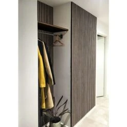 FibroTech Akustikpaneel Basic Walnut, 2.440 X 605 X 22 Mm, 1 Paneel -Innendekorationen 12 849