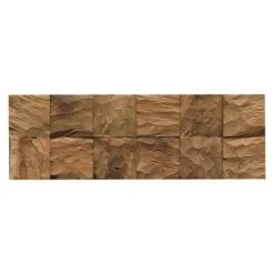 Indo Holzpaneel 3D Wall Diamondwood Cube Nature Teak, 552 X 184 X 10 Mm, 10 Paneele