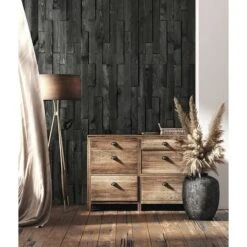 Holzpaneel Tavola Kiefer, Carbon, 780 X 180 Mm, Stärke: 12 Mm - 20 Mm, 4 Paneele -Innendekorationen 12 908