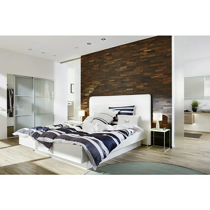 Wodewa Echtholzriemchen 200 Eiche Tabak 200 X 50 Mm, Stärke: 2 Mm - 6 Mm, 1 M², UV-geölt 4 Wodewa Echtholzriemchen 200 Eiche Tabak 200 X 50 Mm, Stärke: 2 Mm - 6 Mm, 1 M², UV-geölt – Bild 2