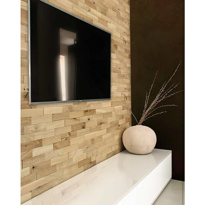 Wodewa Echtholzriemchen 200 Eiche Rustikal 200 X 50 Mm, Stärke: 2 Mm - 6 Mm, 1 M², Strukturiert Unbehandelt 5 Wodewa Echtholzriemchen 200 Eiche Rustikal 200 X 50 Mm, Stärke: 2 Mm - 6 Mm, 1 M², Strukturiert Unbehandelt – Bild 3