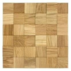 Wodewa Holzmosaik 50 Eiche 300 X 300 Mm, Stärke: 5 Mm - 8 Mm, 1 Matte, UV-geölt