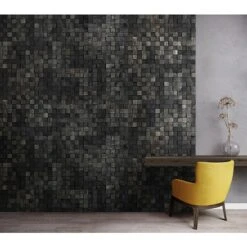 Holzpaneel Pino Buche, Carbon Ombre, 380 X 380 Mm, Stärke: 12 Mm - 20 Mm, 4 Paneele -Innendekorationen 12 956