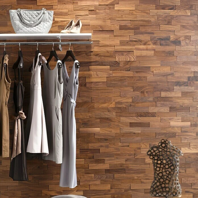 Wodewa Echtholzriemchen 200 Nussbaum 200 X 50 Mm, 2 Mm - 6 Mm, 1 M², UV-geölt 4 Wodewa Echtholzriemchen 200 Nussbaum 200 X 50 Mm, 2 Mm - 6 Mm, 1 M², UV-geölt – Bild 2