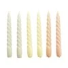 Hay Spiralkerzen, 6er Set, Grau Beige – Zitrusgelb – Nude