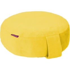 Farbenfreunde Interieur Bodensitz- & Yogakissen Aus Nicky - Ø 31 Cm - Höhe 11 Cm - Zitrone