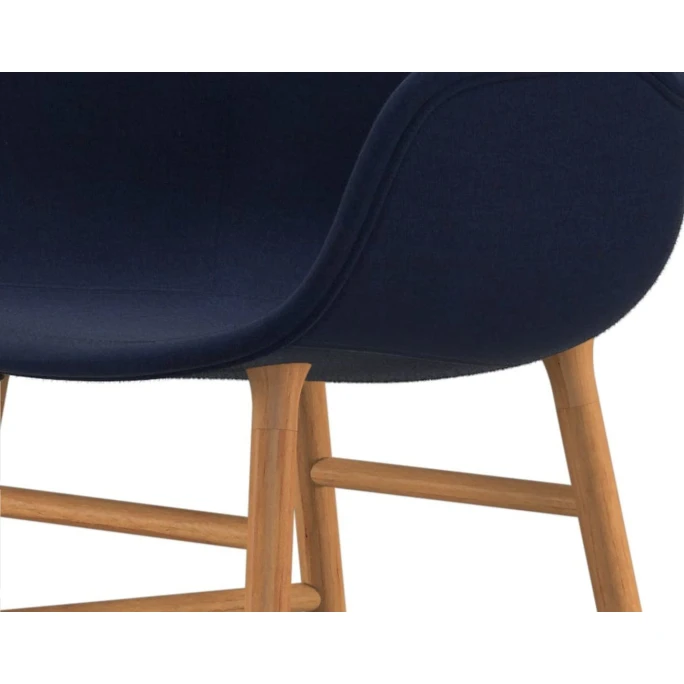 Normann Copenhagen Normann Rocking Oak Schaukelstuhl Textil-gepolstert Remix - H 73 X B 56 X T 67 Cm - Blue 773 6 Normann Copenhagen Normann Rocking Oak Schaukelstuhl Textil-gepolstert Remix - H 73 X B 56 X T 67 Cm - Blue 773 – Bild 4