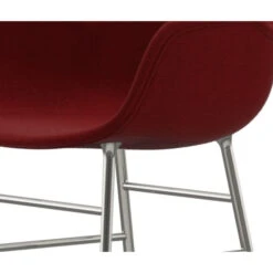 Normann Copenhagen Normann Form Chrome Lehnstuhl Textil-gepolstert Breeze Fusion - H 80 X B 56 X T 52 Cm - Red 4401 -Innendekorationen 331055 big 3