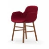Normann Copenhagen Normann Form Walnut Lehnstuhl Textil-gepolstert Fame - H 80 X B 56 X T 52 Cm - Red 64089 -Innendekorationen 331069 big 0