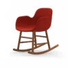 Normann Copenhagen Normann Rocking Walnut Schaukelstuhl Textil-gepolstert Remix - H 73 X B 56 X T 67 Cm - Red 643 -Innendekorationen 331092 big 0