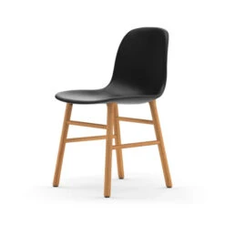 Normann Copenhagen Normann Form Oak Stuhl Leder-gepolstert Tango - H 80 X B 48 X T 52 Cm - Black-41599