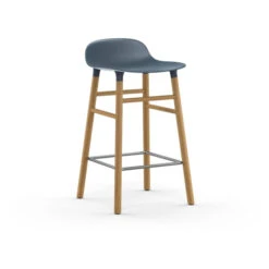 Normann Copenhagen Form Barstuhl Oak - Sitzhöhe 65 Cm - B 43 X T 43 Cm - Blue