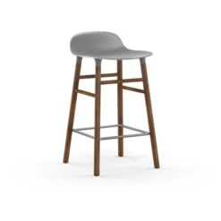 Normann Copenhagen Form Barstuhl Walnut - Sitzhöhe 65 Cm - B 43 X T 43 Cm - Grey