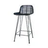 HK Living Rattan Bar Stool Barhocker - B 47 X T 42 X H 89 Cm - Black -Innendekorationen 346135 big 0